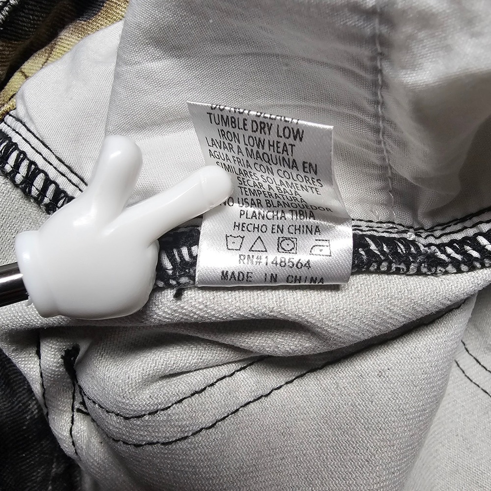 Akira Convertible Cargo Pants Grey Leaf Camo Wide Leg 100% Cotton 24JWHJ7779 XL - Picture 11 of 16